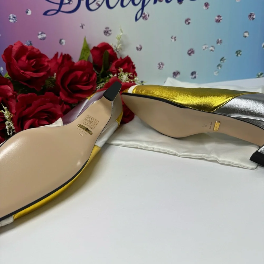 💎SALE $1200 GUCCI CRYSTAL GG WAXEL HEELS - Picture 9 of 14